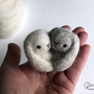 Tűnemezelt aranyos nyuszipár - játék & sport - plüssállat & játékfigura - nyuszi - Meska.hu