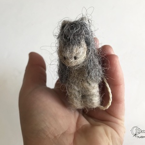 Tűnemezelt szürke póni/lovacska - játék & sport - plüssállat & játékfigura - ló - Meska.hu