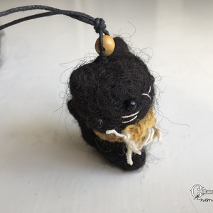 Tűnemezelt aranyos fekete macska - otthon & életmód - dekoráció - halloween - halloweeni figurák - Meska.hu