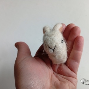 Tűnemezelt fehér nyuszi - aranyos húsvéti dísz - játék & sport - plüssállat & játékfigura - nyuszi - Meska.hu