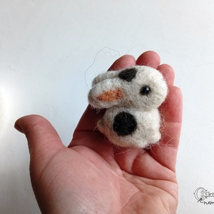 Tűnemezelt foltos nyuszi - aranyos húsvéti dísz - játék & sport - plüssállat & játékfigura - nyuszi - Meska.hu