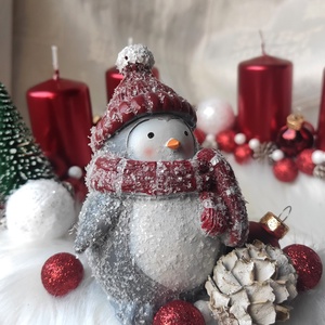 Adventi koszorú - pingvin - karácsony - adventi díszek - adventi koszorú - Meska.hu