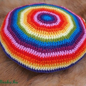 Szivárvány horgolt párna -  - Meska.hu