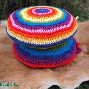 Szivárvány horgolt párna -  - Meska.hu