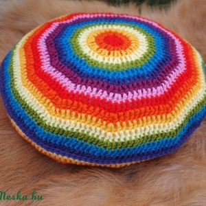Szivárvány horgolt párna -  - Meska.hu