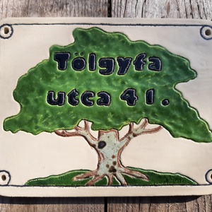 UTCATÁBLA és névtábla kerámia - otthon & életmód - ház & kert - házszám - Meska.hu