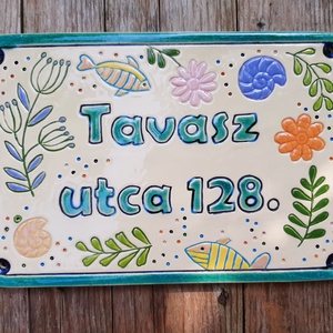 UTCATÁBLA és névtábla kerámia - otthon & életmód - ház & kert - házszám - Meska.hu