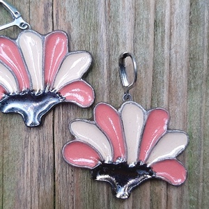 Virág fülbevalók - ékszer - fülbevaló - lógó fülbevaló - Meska.hu