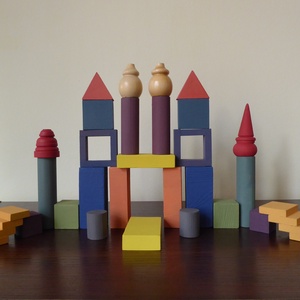 Fa építőkockák - Meska.hu