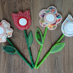 Textil virág - otthon & életmód - virágdekoráció - virágok - szálas virág - Meska.hu