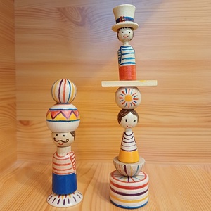 Egyensúlyozó építőjáték - Artisták - játék & sport - készségfejlesztő és logikai játék - toronyépítő- és egyensúlyozó játékok - Meska.hu