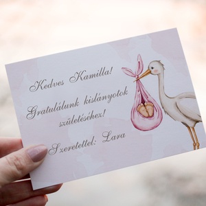 Babaköszöntő üdvözlőkártya/képeslap borítékkal 3., Otthon & Életmód, Papír, írószer, Képeslap, üdvözlőlap, Ajándékozás kellékei, Papírművészet, MESKA