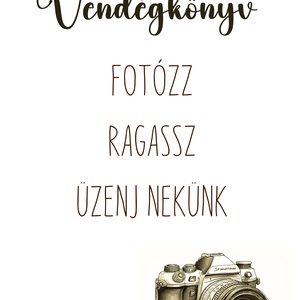 Esküvői kép - Vendégkönyv - fotózz, ragassz, üzenj nekünk - otthon & életmód - dekoráció - kép & falikép - üvegkép - Meska.hu