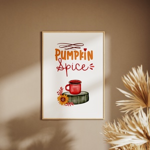 Pumpkin spice őszi falikép, Otthon & Életmód, Dekoráció, Kép & Falikép, Üvegkép, Papírművészet, MESKA