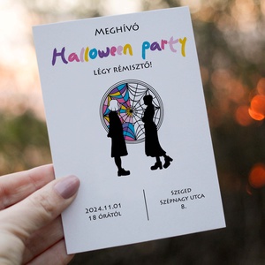 Wednesday Halloween party meghívó - Meska.hu