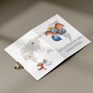 Disney mesés születésnapi képeslap borítékkal (Dumbo), Otthon & Életmód, Papír írószer, Képeslap, üdvözlőlap, Ajándékozás kellékei, Fotó, grafika, rajz, illusztráció, Papírművészet, MESKA