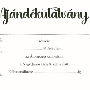 Ajándékutalvány - Karácsony - otthon & életmód - papír, írószer - egyedi szerkesztés - Meska.hu