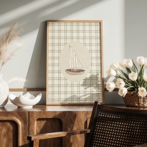Baba/Gyermekszoba falikép - Vintage - Kis vitorlás (V5), Otthon & Életmód, Babaszoba, gyerekszoba, Babaszoba kép, Papírművészet, MESKA