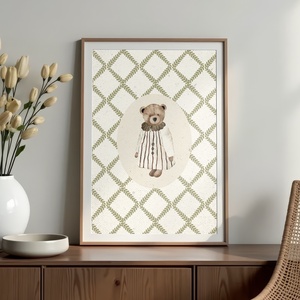 Baba/Gyermekszoba falikép - Vintage - Maci néni (V8), Otthon & Életmód, Babaszoba, gyerekszoba, Babaszoba kép, Papírművészet, MESKA