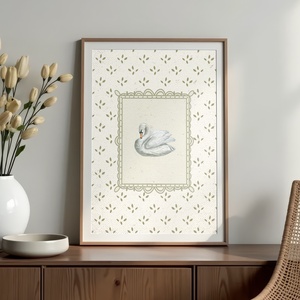 Baba/Gyermekszoba falikép - Vintage - Tóparti álom (V9), Otthon & Életmód, Babaszoba, gyerekszoba, Babaszoba kép, Papírművészet, MESKA