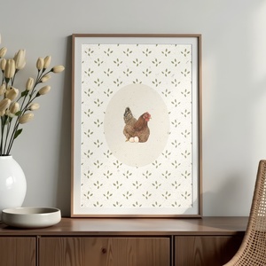 Baba/Gyermekszoba falikép - Vintage - Tyúkanyó (V10), Otthon & Életmód, Babaszoba, gyerekszoba, Babaszoba kép, Papírművészet, MESKA