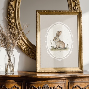 Baba/Gyermekszoba falikép - Vintage - Pufi fülek (V14), Otthon & Életmód, Babaszoba, gyerekszoba, Babaszoba kép, Papírművészet, MESKA