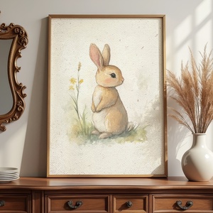 Baba/Gyermekszoba falikép - Vintage - Nyuszi hopp (V18), Otthon & Életmód, Babaszoba, gyerekszoba, Babaszoba kép, Papírművészet, MESKA