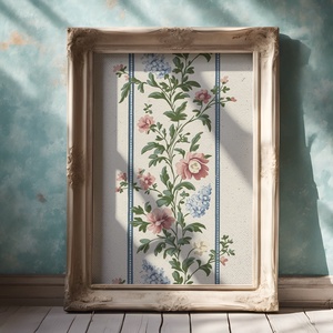 Baba/Gyermekszoba falikép - Vintage - Virágos álom (V25), Otthon & Életmód, Babaszoba, gyerekszoba, Babaszoba kép, Papírművészet, MESKA