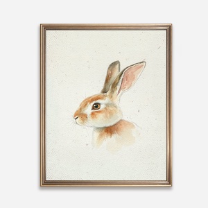 Baba/Gyermekszoba falikép - Vintage - Nyuszifül (V34), Otthon & Életmód, Babaszoba, gyerekszoba, Babaszoba kép, Papírművészet, MESKA