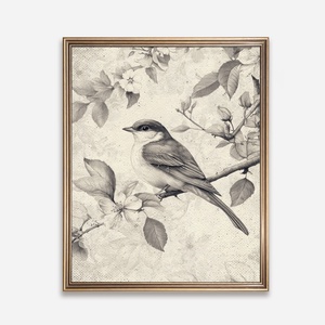 Baba/Gyermekszoba falikép - Vintage - Reggeli dal (V37), Otthon & Életmód, Babaszoba, gyerekszoba, Babaszoba kép, Papírművészet, MESKA