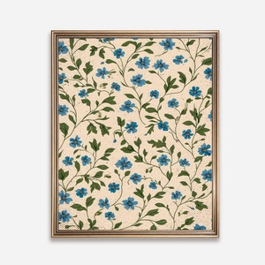 Baba/Gyermekszoba falikép - Vintage - Tavaszi kék (V38), Otthon & Életmód, Babaszoba, gyerekszoba, Babaszoba kép, Papírművészet, MESKA