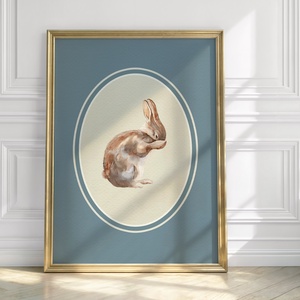 Baba/Gyermekszoba falikép - Vintage - Nyúl reggele (V45), Otthon & Életmód, Babaszoba, gyerekszoba, Babaszoba kép, Papírművészet, MESKA