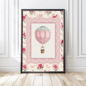 Baba/Gyermekszoba falikép - Vintage - Rózsaszín köd (V68), Otthon & Életmód, Babaszoba, gyerekszoba, Babaszoba kép, Papírművészet, MESKA