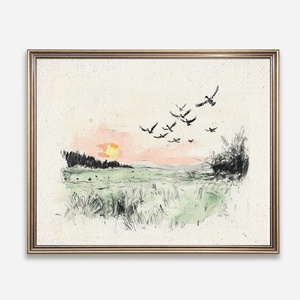 Baba/Gyermekszoba falikép - Vintage - Alkonyat (V84), Otthon & Életmód, Babaszoba, gyerekszoba, Babaszoba kép, Papírművészet, MESKA