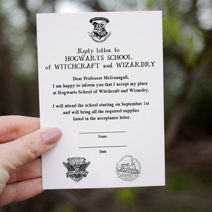 Névre szóló angol nyelvű Hogwarts levél (Harry Potterből Roxfort) - játék & sport - motivációs jutalomtábla - Meska.hu