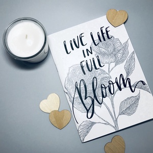 'Live Life in Full Bloom' - egyedi borítós A5 füzet - otthon & életmód - papír, írószer - jegyzetfüzet & napló - Meska.hu