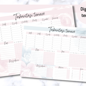 Nyomtatható takarítás tervező, naplózó oldalak -  digitálisan kitölthető nyilvántartó és szokáskövető - Meska.hu