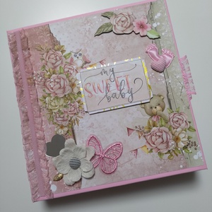 'My Sweet Baby' Baba emlékalbum, fotóalbum, scrapbook - otthon & életmód - papír, írószer - babanapló - Meska.hu