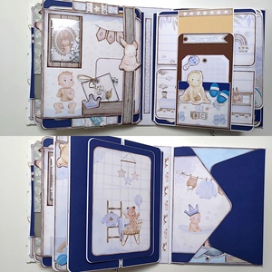 'It's a boy' baba emlékalbum, fotóalbum, scrapbook - otthon & életmód - papír, írószer - album & fotóalbum - Meska.hu