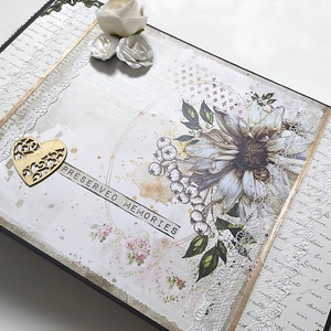 'Preserved memories' vintage emlékalbum, fotóalbum, scrapbook, Otthon & Életmód, Papír, írószer, Album & Fotóalbum, Papírművészet, Fotó, grafika, rajz, illusztráció, MESKA