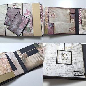'Preserved memories' vintage emlékalbum, fotóalbum, scrapbook - otthon & életmód - papír, írószer - album & fotóalbum - Meska.hu
