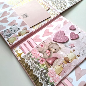 'Sweet Little Baby' Baba emlékalbum, fotóalbum, scrapbook - otthon & életmód - papír, írószer - babanapló - Meska.hu