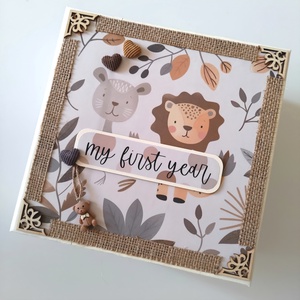 'My First Year' Baba Album / Fotóalbum / Scrapbook - Meska.hu