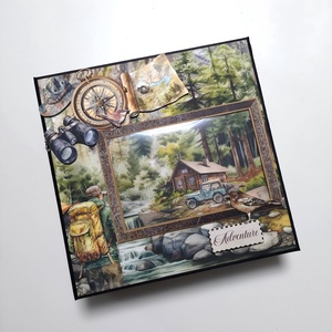 'Adventure' emlékalbum, fotóalbum, scrapbook - Meska.hu