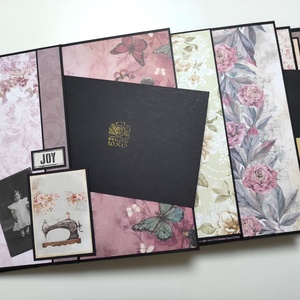'Precious memories' vintage emlékalbum, fotóalbum, scrapbook - otthon & életmód - papír, írószer - album & fotóalbum - Meska.hu