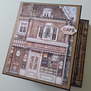 'Café' emlékalbum, fotóalbum, scrapbook - Meska.hu
