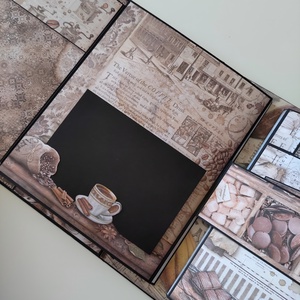 'Café' emlékalbum, fotóalbum, scrapbook - otthon & életmód - papír, írószer - album & fotóalbum - Meska.hu