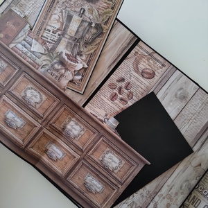 'Café' emlékalbum, fotóalbum, scrapbook - otthon & életmód - papír, írószer - album & fotóalbum - Meska.hu
