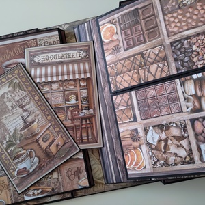 'Café' emlékalbum, fotóalbum, scrapbook - otthon & életmód - papír, írószer - album & fotóalbum - Meska.hu