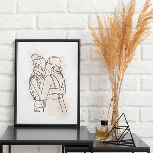 Nyomtatható Vonalrajz Portré - otthon & életmód - dekoráció - kép & falikép - poszter - Meska.hu
